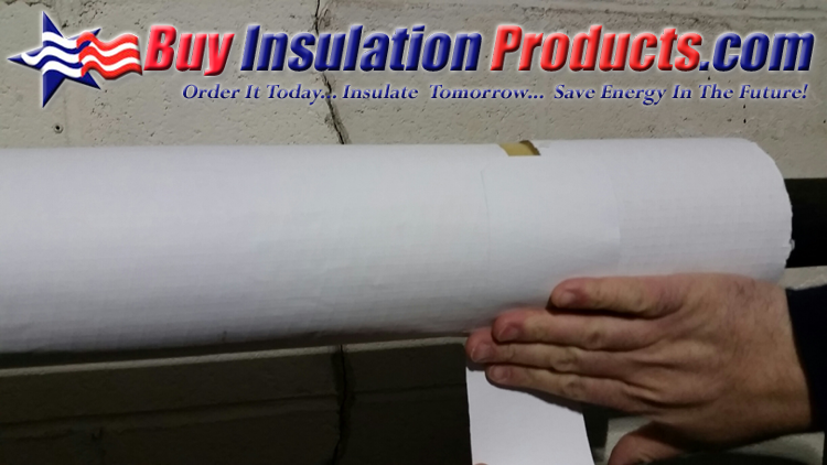 Butt Strip taping up fiberglass pipe insulation