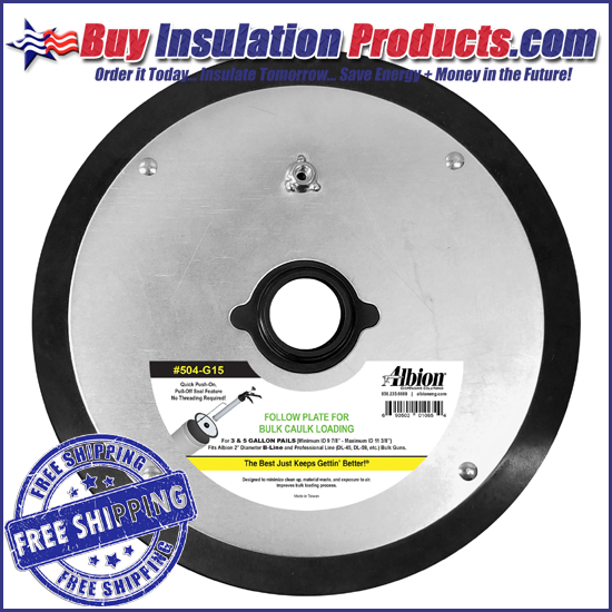 Albion Slip-On Follow Plate for 5 Gallon Pails