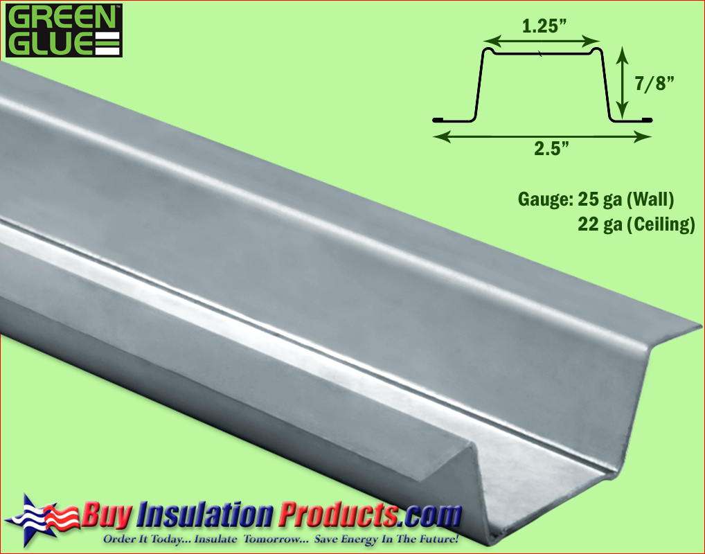 Size Of Hat Channel For Use With Green Glue Noiseproofing Whisper