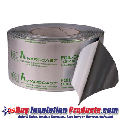 Carlisle Hard Cast Foil Grip 181 BFX UL Listed Rolled Mastic Tape