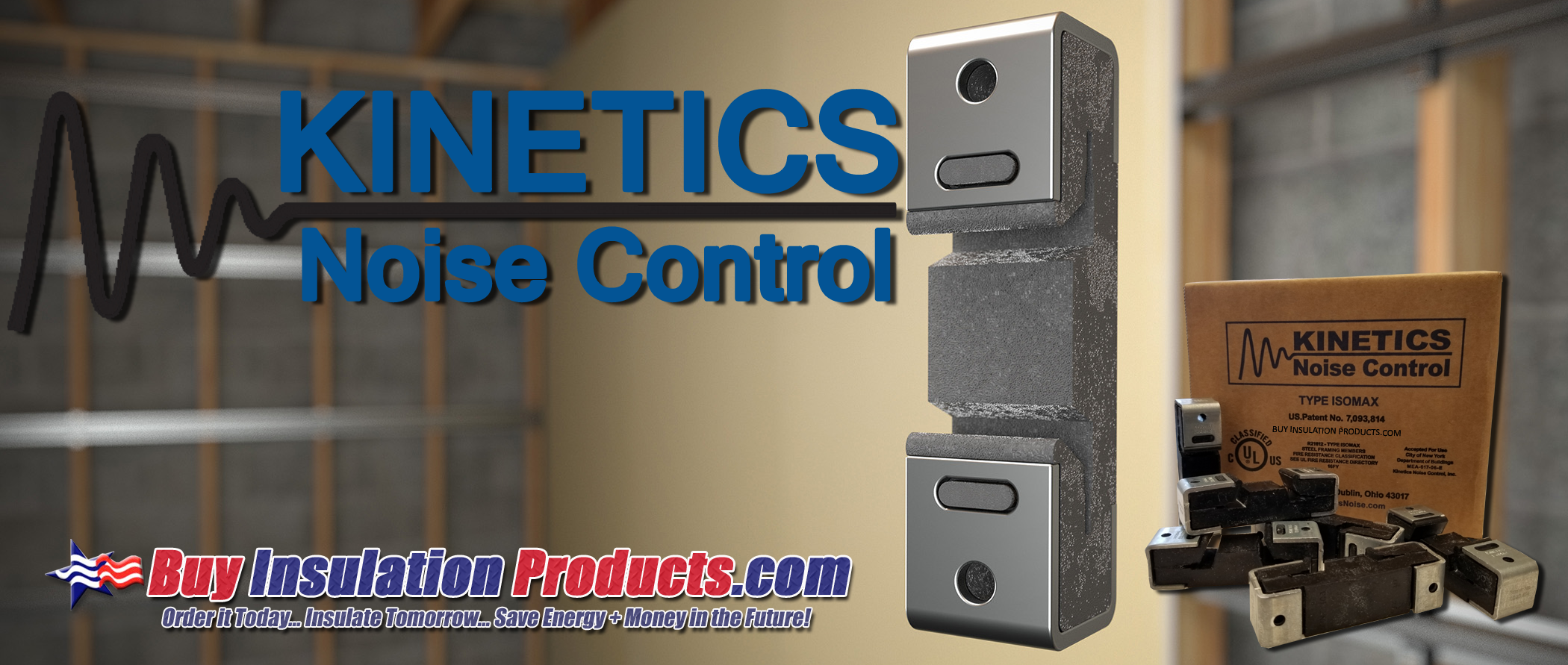Soundproof walls and ceilings with Kinetics Isomax Clips