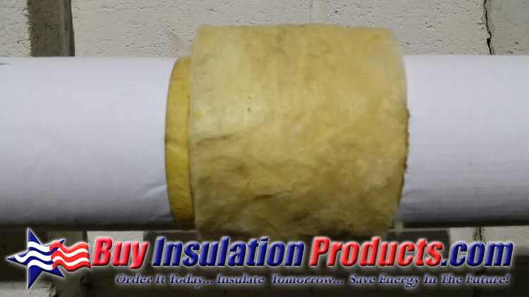 Pipe Union Completely Insulated with Fiberglass Wrap